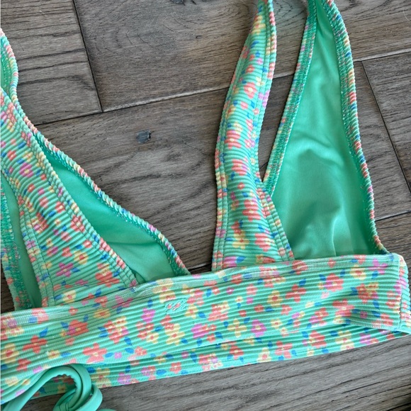 Green floral bikini top size small - Picture 2 of 4